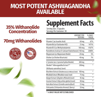 1 body Adaptogen Complex with Ashwagandha Supplement